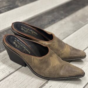 Donald Pliner Western Couture distressed leather Mule